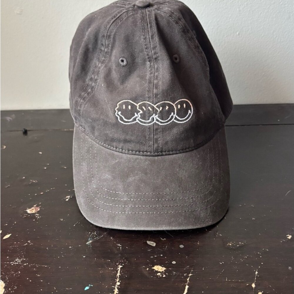 Black Smiley Face Cap, Retailed at $20